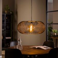 Hanglamp Mallory Metaal, Ø70cm - Zwart nikkel