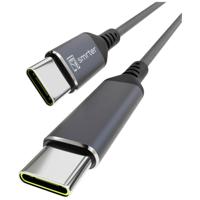 Smrter USB-C-kabel USB 2.0 USB-C stekker, USB-C stekker 0.4 m Antraciet Met OTG-functie, Rond, Stoffen mantel SMRTER_SPEEDY100_S_AT - thumbnail