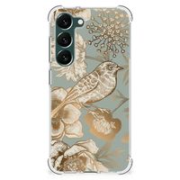 Case voor Samsung Galaxy S23 Plus Vintage Bird Flowers