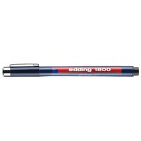 Fineliner edding 1800 zwart 0.7mm - thumbnail