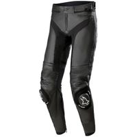 ALPINESTARS Missile V3 Pants, Leder motorbroek heren, Zwart-Zwart Kort - thumbnail