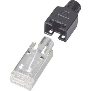 Hirose Electronic RJ45-stekker, afgeschermd CAT5 TM 11 Stekker, recht Aantal polen: 8P8C Zwart 1 stuk(s)