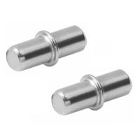 AMIG Kastplankdragers/steunen - 16x stuks - metaal - zilver - D5 x L16 mm