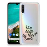 Xiaomi Mi A3 Siliconen hoesje met naam Heart Smile