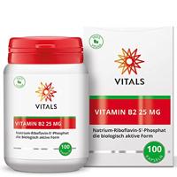Vitals - Vitamine B2 natriumriboflavine-5-fosfaat 25 mg 100 capsules. 100% Vegan