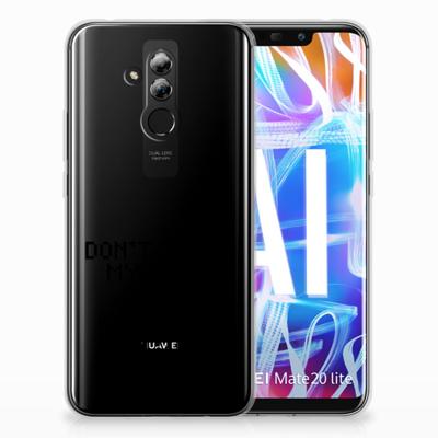 Huawei Mate 20 Lite Silicone-hoesje Finger Don't Touch My Phone Huawei Mate 20 Lite Silicone-hoesje Finger Don't Touch My Phone
