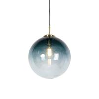 QAZQA Smart hanglamp messing met oceaanblauw glas 33 cm incl. Wifi - thumbnail