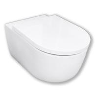 Royal Plaza Primo Toiletset - 55cm - hangend - cycloonspoeling - spoelrandloos - diepspoel - met zitting - softclose - quick release - mat wit SW812162/SW800095 - thumbnail