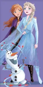 Frozen strandlaken Olaf 70 x 140 cm paars