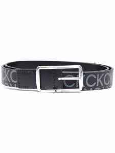 Calvin Klein ceinture réversible à logo imprimé - Noir