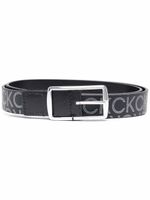 Calvin Klein ceinture réversible à logo imprimé - Noir - thumbnail