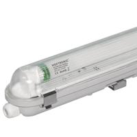 HOFTRONIC - LED TL Armatuur 120cm Compleet - IP65 Waterdicht - 6000K Daglicht wit - 18W 2880 lumen - 160lm/W Flikkervrij koppelbaar - Incl. LED TL Buis T8 G13
