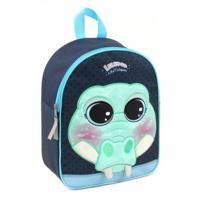 Lulupop & the Cutiepies rugzak Krokodil 31 x 25 x 10 cm blauw/groen