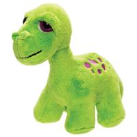Suki Gifts Pluche knuffeldier dinosaurus - Brontosaurus - groen - 17 cm - Dino thema