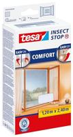 tesa Insect Stop COMFORT Klittenband voor Franse ramen, Hor, verwijderbaar en herbruikbaar, wasbaar