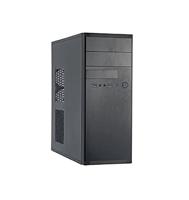 Chieftec HQ-01B Midi-Tower zwart, pc-behuizing, ATX, Micro-ATX, voor thuis/kantoor, 0,6 mm