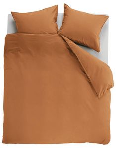 Ambiante Dekbedovertrek Uni Cotton Orange-1-persoons (140 x 200/220 cm)