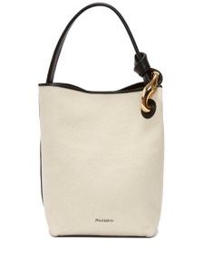 JW Anderson sac seau Corner Bucket JWA en toile - Blanc