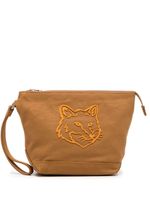 Maison Kitsuné pochette Bold Fox Head en toile - Marron