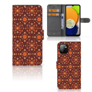 Samsung Galaxy A03 Telefoon Hoesje Batik Brown