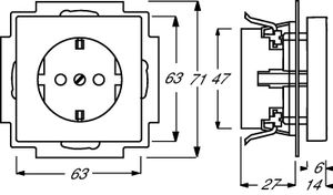 ABB 2CKA002011A3883 Apparaatinzetstuk IP20 Zwart, Diepzwart (RAL 9005)