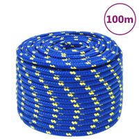 Boottouw 14 mm 100 m polypropeen blauw