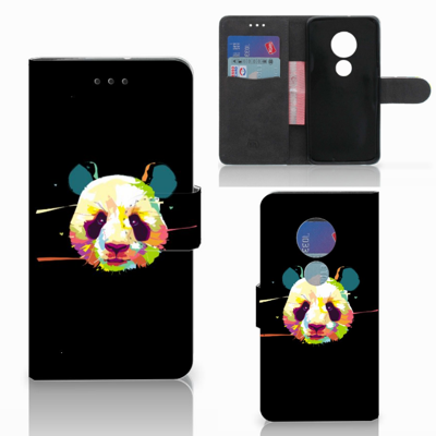 Motorola Moto G7 Play Leuk Hoesje Panda Color Motorola Moto G7 Play Leuk Hoesje Panda Color