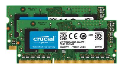 CT2KIT51264BF160B - Geheugen - DDR3L (SO-DIMM) - 8 GB: 2 x 4 GB - 204-PIN - 1600 MHz / PC3-12800 - CL11