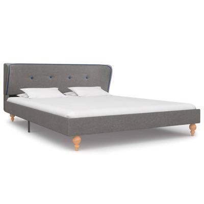 vidaXL Bedframe stof lichtgrijs 140x200 cm