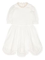 ZIMMERMANN Kids robe mi-longue à broderies - Blanc - thumbnail