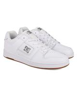 DC Shoes Manteca - Leren Schoenen voor Heren, Wit Slagschip Wit, 47 EU