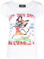 DSQUARED2 t-shirt imprimé à manches courtes - Blanc