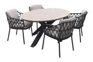 4 Seasons Calpi / GI Edison 180 x 115 cm. tafel - ovale tuinset