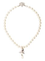 Vivienne Westwood collier ras-du-cou à perles artificielles - Blanc