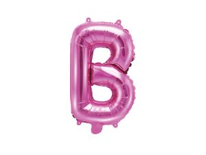 Folieballon Letter &apos;B&apos; Donker Roze - 35cm