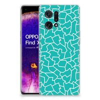 OPPO Find X5 Hoesje maken Cracks Blue - thumbnail