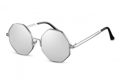 CWI zonnebril dames rond cat.3 zilver/grijs (CWI1529) CWI zonnebril dames rond cat.3 zilver/grijs (CWI1529)