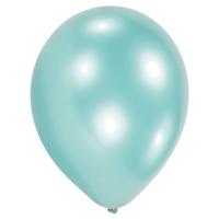 Amscan Ballonnen Pearl 27,5 Cm Latex Lichtblauw 10 Stuks