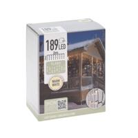 Ijspegelverlichting lichtsnoer -189 led lampjes - warm wit - 200 cm -flash