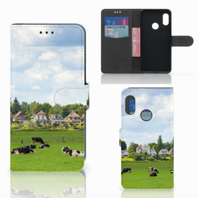 Xiaomi Mi A2 Lite Telefoonhoesje met Pasjes Koeien Xiaomi Mi A2 Lite Telefoonhoesje met Pasjes Koeien
