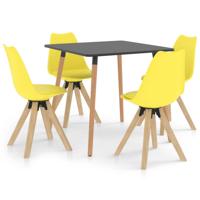 Vidaxl 5-delige Eethoek Geel