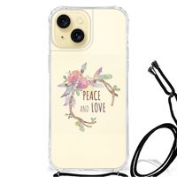 Apple iPhone 15 Stevig Bumper Hoesje Boho Text