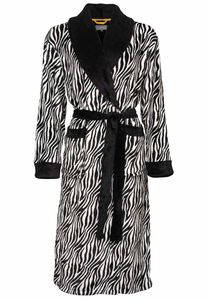 Zebra damesbadjas fleece-m