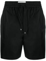 Valentino Garavani short en coton à patch logo - Noir