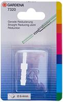 GARDENA reduceerkoppeling: Kunststof slangverbinding, voor het verbinden van slangen van 6 mm en 4 mm, wit (7320-20)