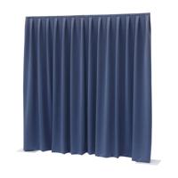Wentex Pipe and drape Dimout gordijn 330x400cm geplooid blauw