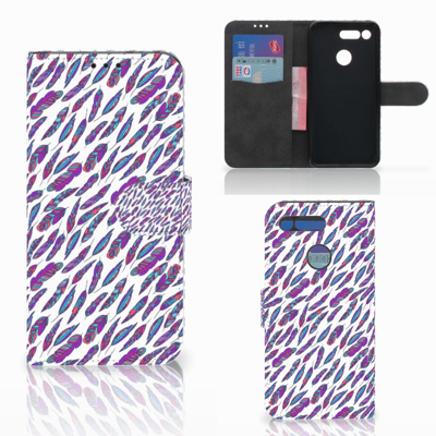 Honor View 20 Telefoon Hoesje Feathers Color