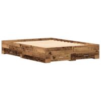 vidaXL Bedframe met Lades Oude houtkleur Engineered hout 140 x 200 cm