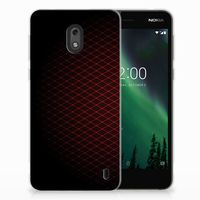 Nokia 2 TPU bumper Geruit Rood - thumbnail