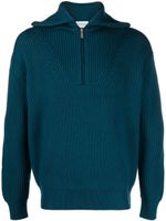 Drôle De Monsieur pull en laine à design nervuré - Bleu